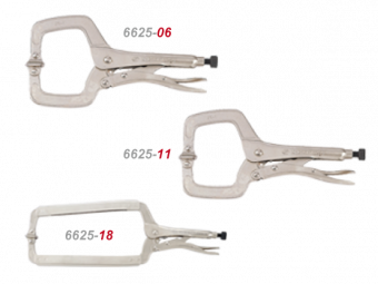 KING TONY Захват пинцы с фиксатором 467мм (дугообразные переменные) (блистер) | 6625-18