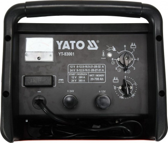 YATO Пуско-зарядний пристрій YATO : акумулятор 12/24 В, 50-340 А, 20-700 Аh, 230 В  | YT-83061