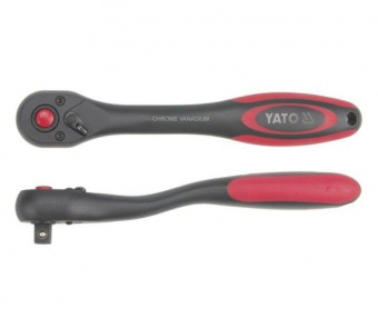 YATO Тріщатка YATO : квадрат 1/2", 72T, L= 257 мм, вигнута ручка покрита пластиком  | YT-0295