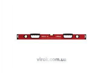 YATO Рівень алюмінієвий YATO : L= 80 см. 3 капсули, 2 ручки  | YT-3023