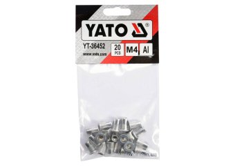 YATO Нітогайка алюмінієва YATO; М4, l= 11 мм, 20 шт.  | YT-36452