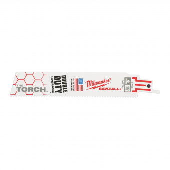 MILWAUKEE Полотно для шаб. пили TORCH , 150мм/ крок зуба 2,5мм, (5шт), (метал) | 48005712