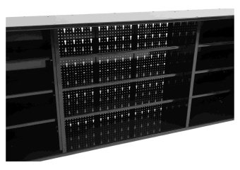 VOREL Шафа настінна для майстерні : 1580 х 265 х 630 мм, з лакованої бляхи t= 0.8-1 мм  | 58441