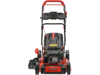 Газонокосарка бензинова YATO з приводом: 4,5кВт, ширина різання: Ø= 56 см, травозбірник- 62л