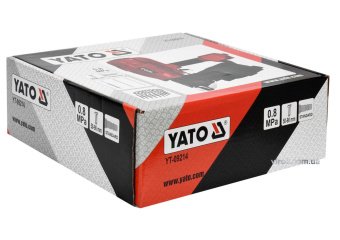 YATO Пістолет цвяхозабивний, пневматичний, барабанний YATO для цвяхів t= 2.5-3.3 мм, h=50-9мм, 8 Bar