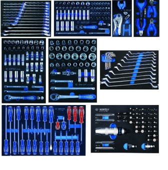 KING TONY Набор инструментов для тележки 259 пр. в мягких ложементах (без тележки) (EVA ложемент) | 