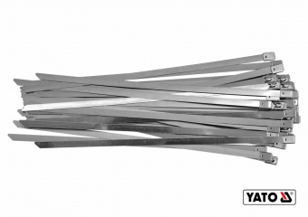 YATO Хомут затискний YATO : 8 х 300 мм з нержавіючої сталі, пак. 50 шт  | YT-70582