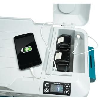 Акумуляторний холодильник / нагрівач Makita DCW180Z (2х18 В, без АКБ, 12/24 В, 220 В, 20 л)