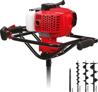YATO Мотобур бензиновий YATO; 1,4 кВт, зі шнеком Ø≤ 200 мм, 320 об/хв, 3 шнека і подовжува  | YT-846