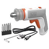 Акумуляторна викрутка  BLACK+DECKER 3,6 В, 180 об/хв, 5.5Нм,стандарт с LED подсветкой