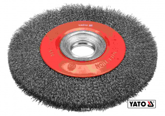 YATO Щітка зачисна дискова YATO : Ø=200/32 мм з нержавіючої сталі. 4500 об/хв  | YT-47555
