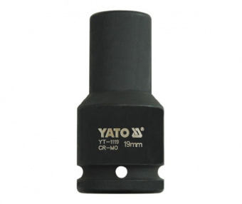 YATO Головка торцева ударна 6-гранна YATO : подовжена, квадрат 3/4", М= 19 мм, L= 90 мм  | YT-1119