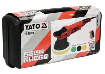 YATO Полірувальна орбіт.ексцентрикова машина мережева YATO; 720 Вт, круг Ø=150 мм, 2100-5000 об/хв  