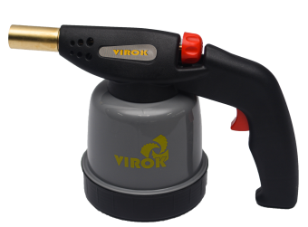 VIROK Лампа паяльна газова з п`єзопідпалом , під балон 190 г  | 44V141