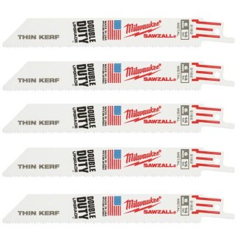 MILWAUKEE Полотно для шабельних пил THIN KERF, 150х1,8мм, (5шт), (метал)