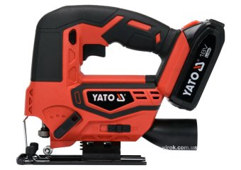 YATO Лобзик акумуляторний YATO : Li-Ion 18 В, 2 АГод, з зарядним пристроєм  | YT-82822