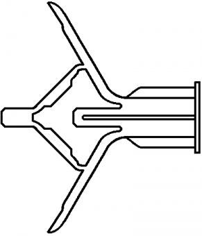 Дюбель "Бабочка" PE для основы 4-12 мм