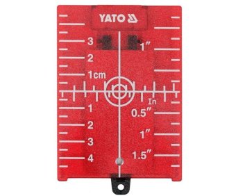 YATO Пластина прицільна для нівеліра червона YATO 105х 75х 3,2 мм  | YT-30464