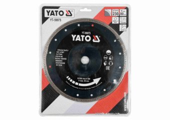 YATO Диск відрізний алмазний по гресу, склу, кераміці YATO Ø=230x2x10x22.2 мм, в мокрому і сухому ре