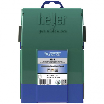Heller Набор сверл по металлу HSS 1-13 мм; 25 шт; шаг 0,5 мм