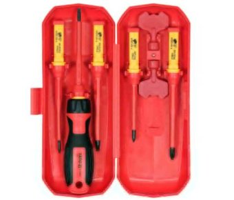 YATO Набір викруток діелектричних ізольованих YATO: до 1000 V, 4 шт. в футлярі  | YT-28294