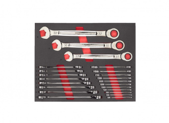 MILWAUKEE Ложемент с комбинированными ключами с трещеткой MAX BITE 22 ед | 4932493248