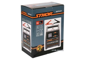 STHOR Зарядний пристрій акумул-ів 6-12 В ємність- 12-120 АГод, макс. струм- 8 А від мережі 230В  | 8