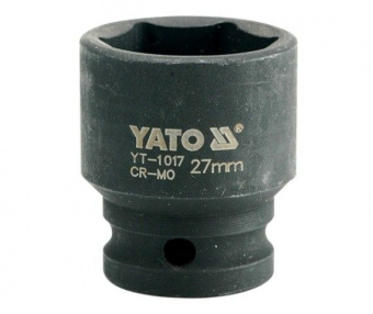 YATO Головка торцева ударна 6-гранна YATO : квадрат 1/2", М= 27 мм, L= 43 мм  | YT-1017