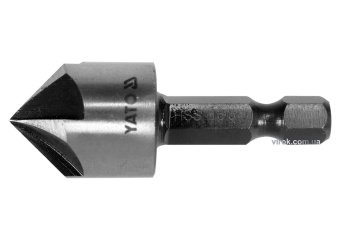 YATO Зенкер конічний по металу YATO : HSS, Ø= 16.5 мм, l= 45 мм, 5 пругів, HEX- 1/4"  | YT-44725