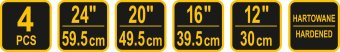 VOREL Важелі для шиномонтажу : L=30/39.5/49.5/59.5 см, 4 шт  | 56980