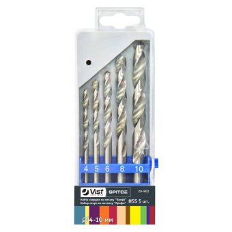 Набір свердел по металу Профі 5шт (4-10мм) Spitce | 20-902