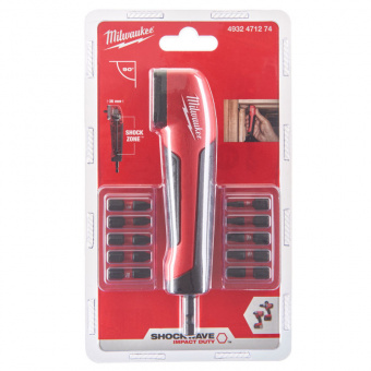 MILWAUKEE Насадка кутоваSHOCKWAVE з бітами (11шт) | 4932471274