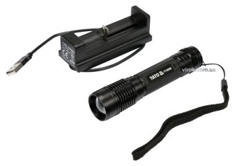 YATO Ліхтар світлодіодний (XPG3 CREE) YATO, акумулят. Li-Ion- 2.2A, Р=6 Вт, Ф=500 lm. Ø=28ммx120мм  
