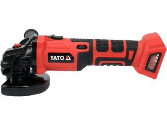YATO Шліфмашина кутова акумулят.безщіткова YATO:Li-Ion, 18В, АГод, для диска Ø=125мм(БЕЗ АКУМУЛЯТОРА