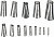 YATO Сопла для нанесення герметиків YATO Ø= 5-35 мм, з нержавіючої сталі, 14 шт.  | YT-52622
