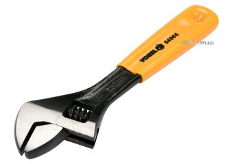 Ключ розвідний VOREL : L= 150 мм. з прогумованим руків'ям [6/120]