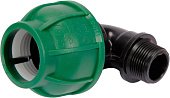 FLO Коліно 90° до водяних пластикових труб з зовн. різьбою 32 мм-3/4" поліпропілен, для тиску 1 MPa 