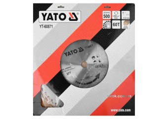 YATO Диск пиляльний по дереву YATO: 500x32x4.5 мм, 60 зубців, R.P.M до 3000 1/хв  | YT-60871