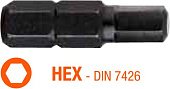 USH Насадка викруткова Industry HEX 2.5 x 25 мм шестигранна, Уп. 10 шт. | UUSG0012070