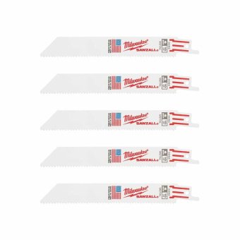 MILWAUKEE Полотно для шабельних пил, 150х2,5мм, (5шт), (універсальні)