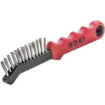 Щетка ручная для чистки суппортов 225х90 мм, проволока 0.35 мм, 2-рядная LESSMANN