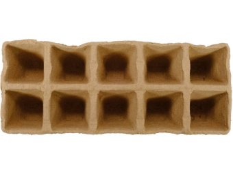 Лотки картоно-паперові під грунт для розсади FLO, 2 по 5 комірок- 30х 30 мм, глиб- 45 мм [40]