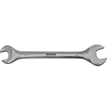 Ключ ріжковий двосторонній Cr-V 25х28мм Berg | 48-116