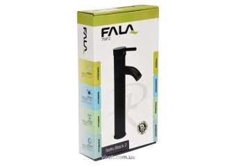 FALA Змішувач води для умивальника, високий "RETRO BLACK 2" з кульовим регулятором  | 75812