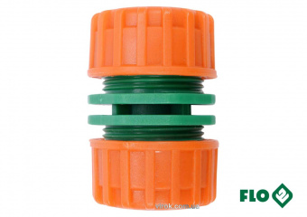 FLO Муфта сполучна 2-х водяних шлангів 1/2" пластикова  | 89007