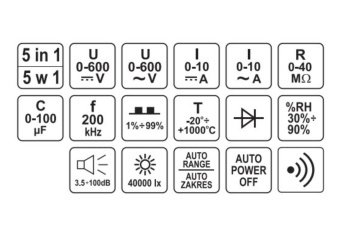 YATO Мультиметр для вимірювювання електричних параметрів YATO  | YT-73087