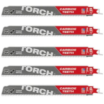 MILWAUKEE Полотно для шабельних пил TORCH CARBIDE, 230х2,5мм, (5шт), (метал)