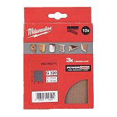 MILWAUKEE Сетчастые шлифлисты для вибрационных шлмфмашын 115x107 HL G320 - 10 шт | 4932492253