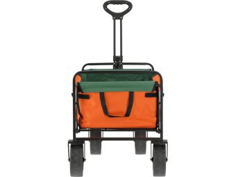 Візок присадибний розкладний на 4 колесах FLO з поворот важілем, ємність- 79х 44х 26см, навант 100кг