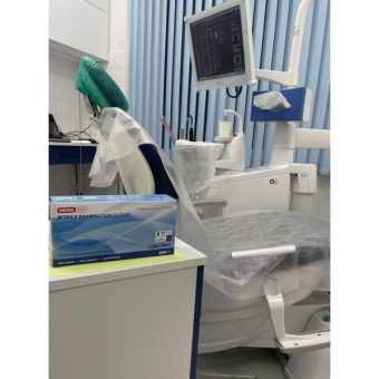 Рукавички нітрилові оглядові нестерильні КВІТКА PRO (S / 7", 100 шт.) (110-1271-S)